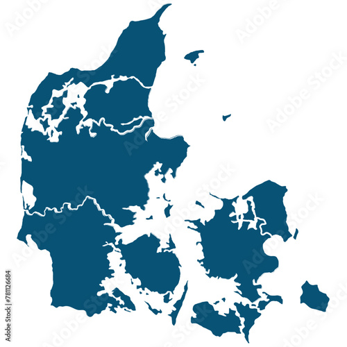 Detailed map of Denmark