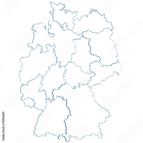 Detailed map of germany