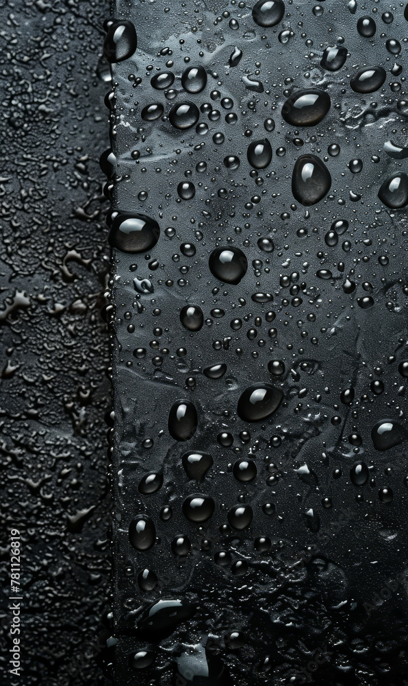 Macro photo of condensation droplets against darkness. Macro photo of condensation droplets against darkness.