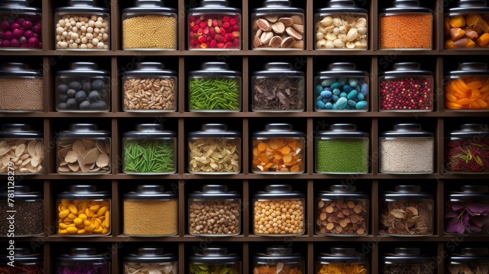 Well organized seed library, vibrant and diverse