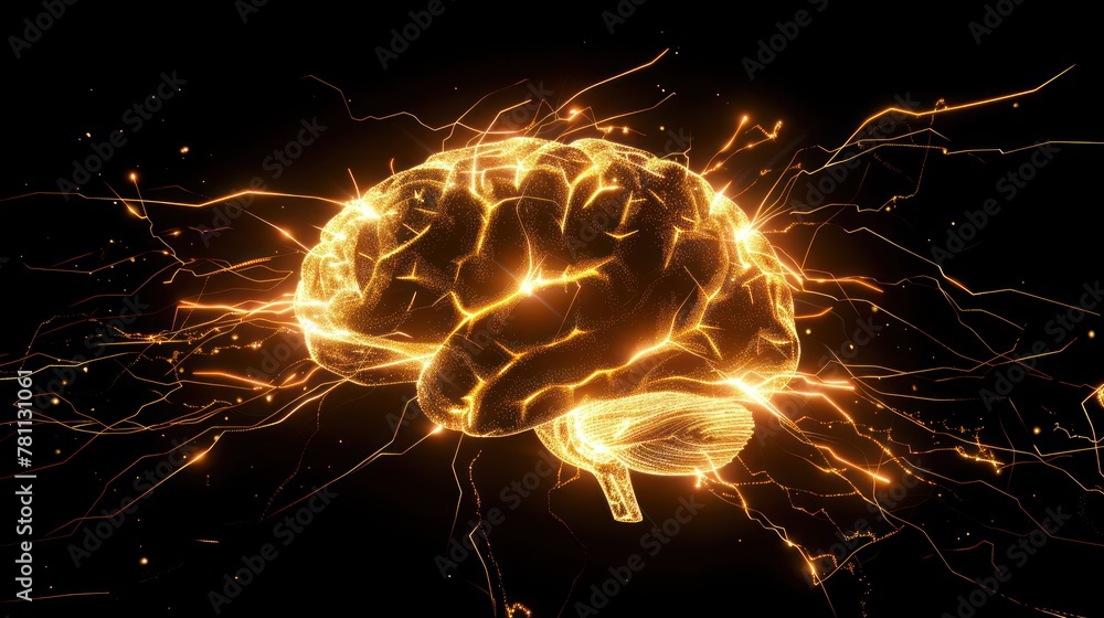 A digital illustration of a brain with lightning bolts, representing the power of smart thinking and quick decision-making.