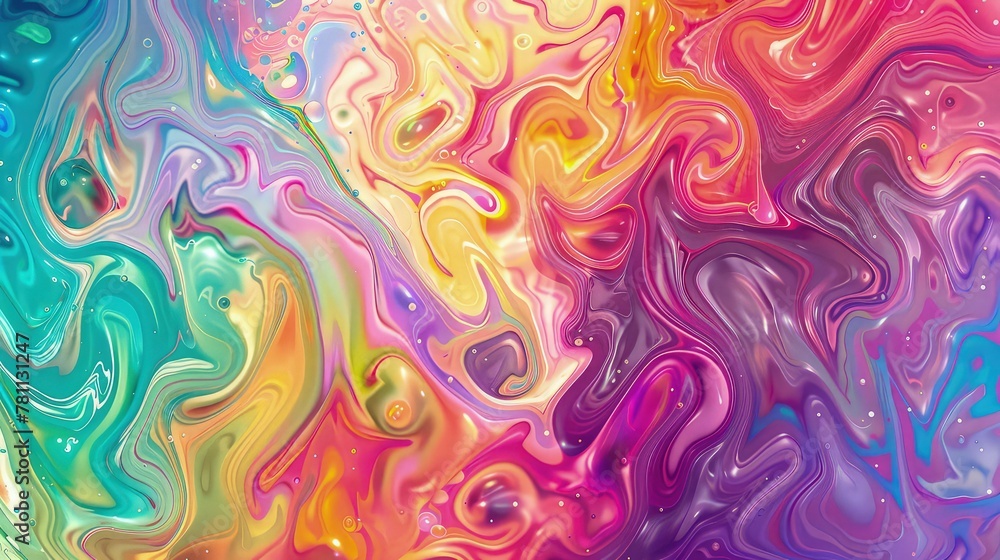 A stunning abstract composition featuring colorful paints flowing in smooth, wavy lines. The paints create a captivating display of motion and depth A stunning abstract composition featuring colorful paints flowing in smooth, wavy lines. The paints create a captivating display of motion and depth