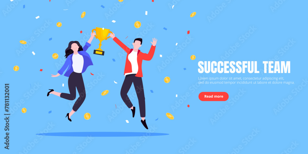 Happy business team employee winners award ceremony flat style design vector illustration. Employee recognition and best worker competition award team celebrating victory winner business concept. Happy business team employee winners award ceremony flat style design vector illustration. Employee recognition and best worker competition award team celebrating victory winner business concept.
