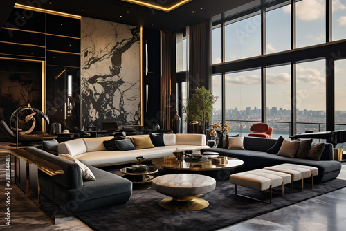 Luxury penthouse with an open plan © Cozy Art