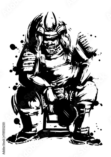 武田信玄の墨絵