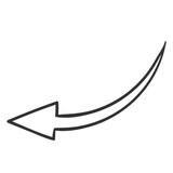 Handdrawn Arrow in Doodle Style