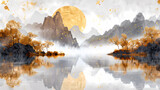 Autumn Reflections in Mountain Lake