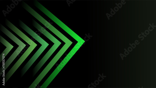 Green and dull green arrows pointing to the right emphasis on a topic presentation background