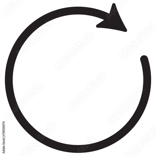 Circle arrow icon. Circular arrow icon, refresh, reload arrow icon symbol sign, vector illustration. Refresh arrows vector icon. filled flat sign for mobile concept and web design. 