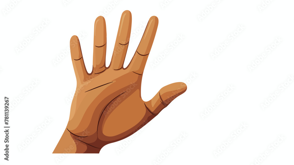 Hand finger gesture palm icon. Isolated and flat il