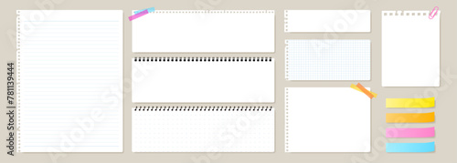 Realistic notebook scraps material