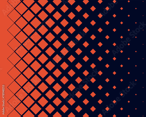 Halftone rhombus pattern vector illustration. Geometric seamless pattern on isolated background. Rhomb decrease sign concept.