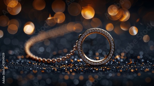 A closed up luxurious jewelry advertisement in the jewelry industry.