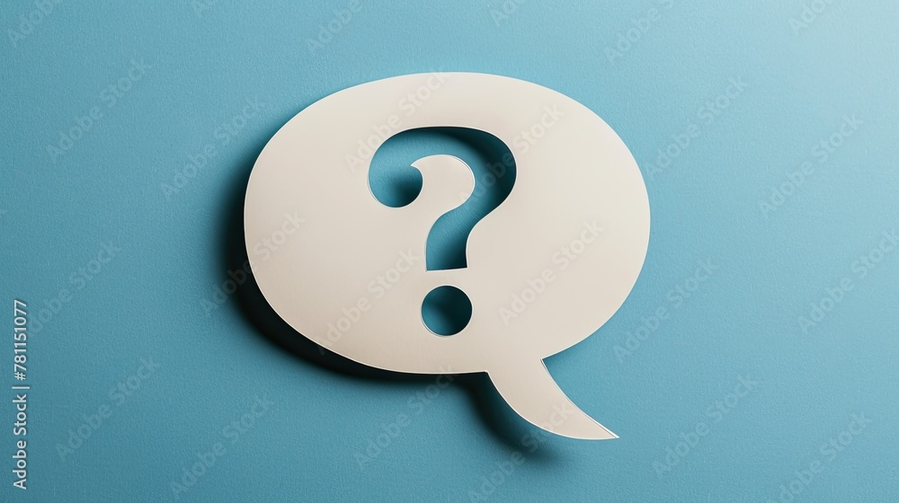Question speech bubble. Generative AI Question speech bubble. Generative AI