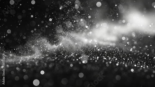 PNG white dust light. Bokeh light effect background. Christmas design background with shining dust, glowing lights, confetti, and sparks.
