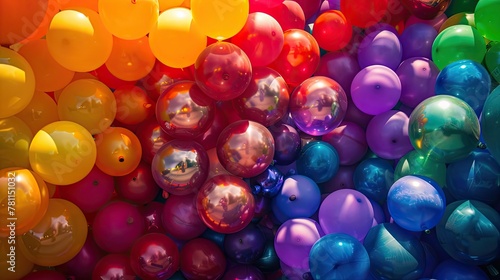 Pride balloons. Generative AI © Roman