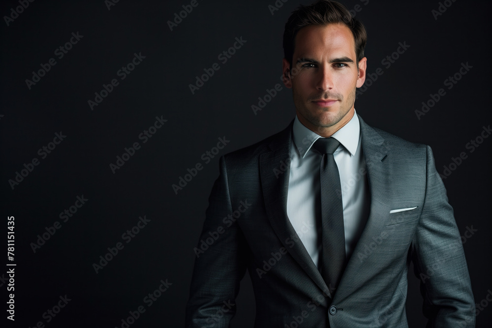 Portrait Photo of a Handsome Businessman, Generative AI Portrait Photo of a Handsome Businessman, Generative AI