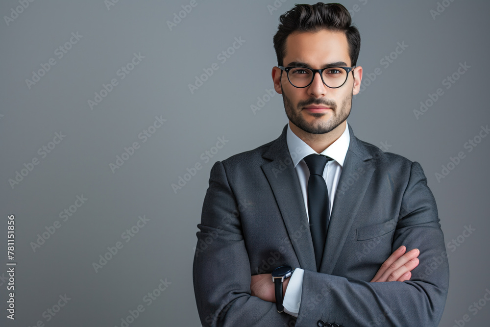 Portrait Photo of a Handsome Businessman, Generative AI Portrait Photo of a Handsome Businessman, Generative AI