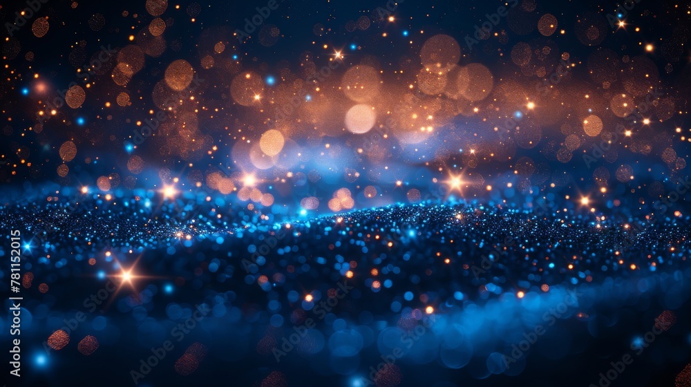 This is a blue dust light png. Bokeh light lights effect background. Christmas glowing dust background. We have bokeh light confetti and sparkle overlay texture for your design. - obrazy, fototapety, plakaty 