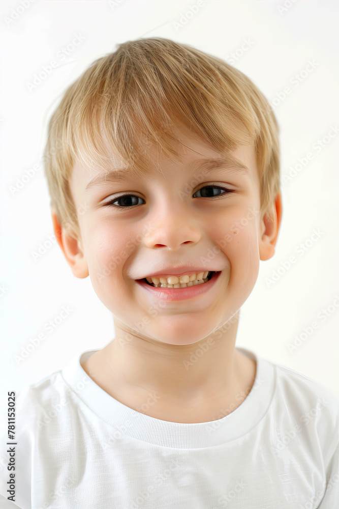 Portrait of a smiling boy on a white background
Portrait of a smiling boy on a white background