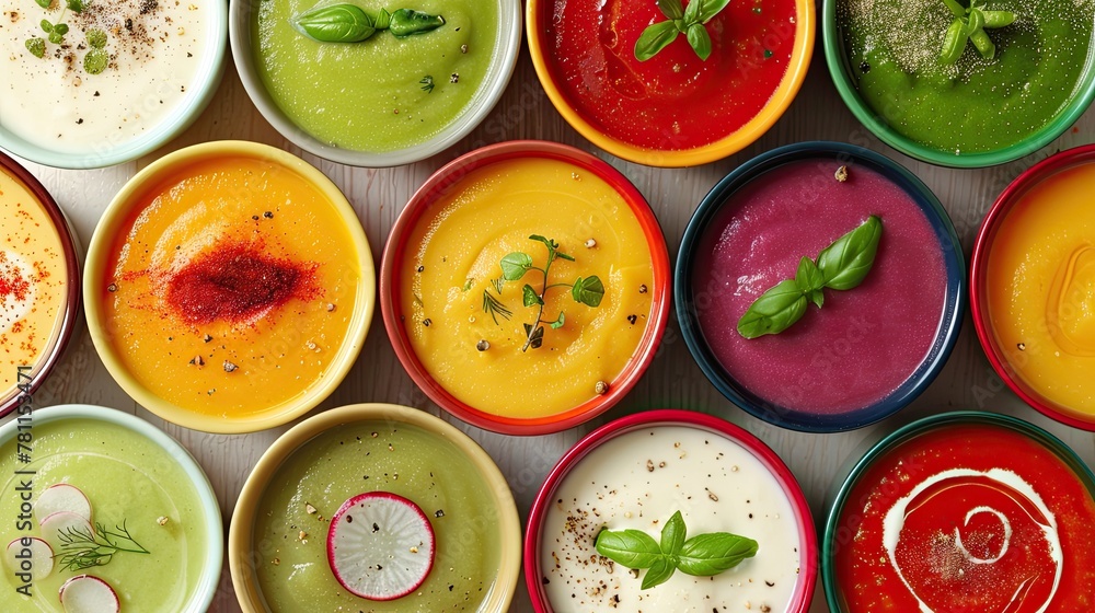 Vegetable soups. Generative AI Vegetable soups. Generative AI