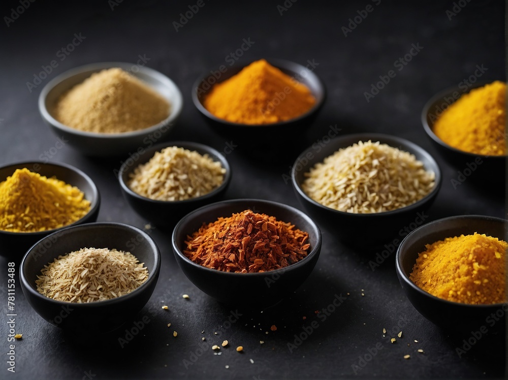 Asafoetida (Hing) on a black background. Asafoetida (Hing) on a black background.