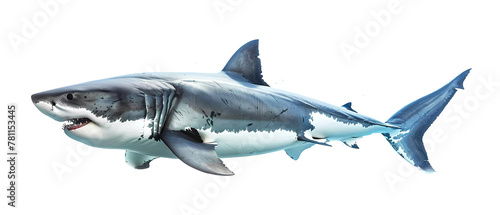 Great white shark on transparent background. Generative ai design art. © PicItUp