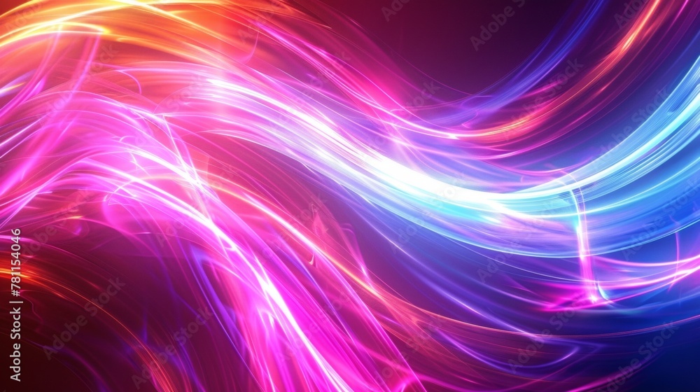 Serene waves in a digital sea of neon dots Serene waves in a digital sea of neon dots