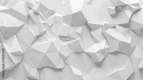 White polygon background. Generative AI
