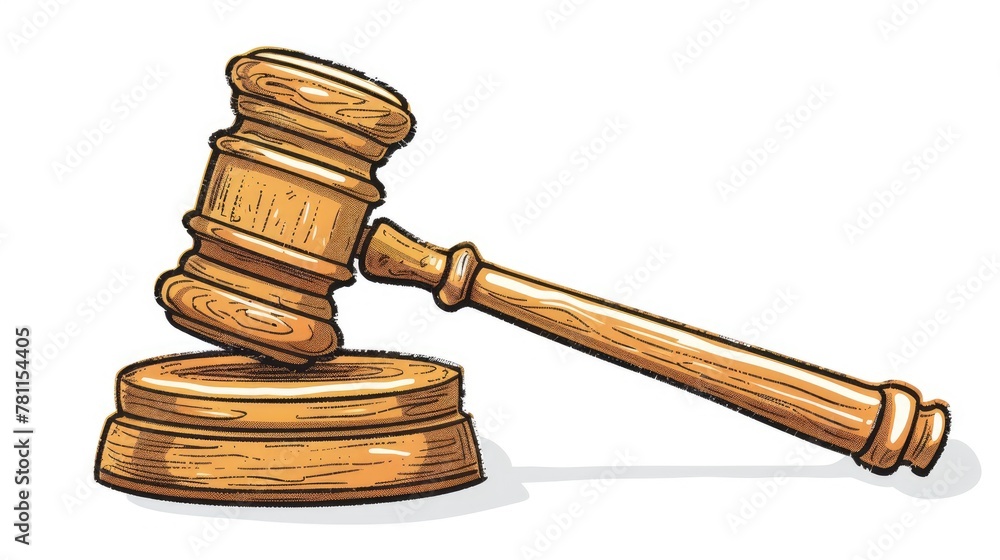 Wooden gavel. Generative AI Wooden gavel. Generative AI