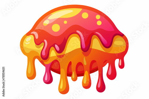 melted-candy-white-background-vector illustration photo