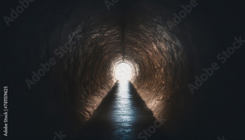 concept the end of the tunnel there is light victory