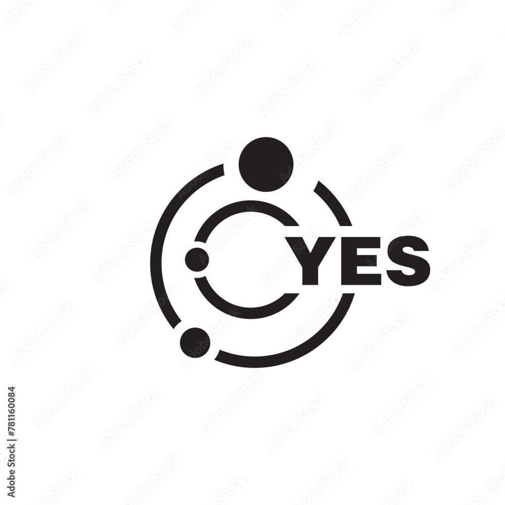 YES letter logo design on white background. YES logo. YES creative initials letter Monogram logo icon concept. YES letter design YES letter logo design on white background. YES logo. YES creative initials letter Monogram logo icon concept. YES letter design