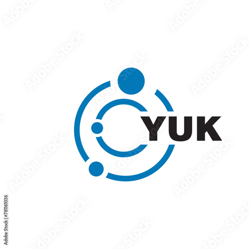 YUK letter logo design on white background. YUK logo. YUK creative initials letter Monogram logo icon concept. YUK letter design photo