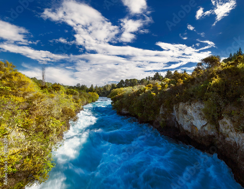 Waterscape landscape of the Waikato River in New Zealand