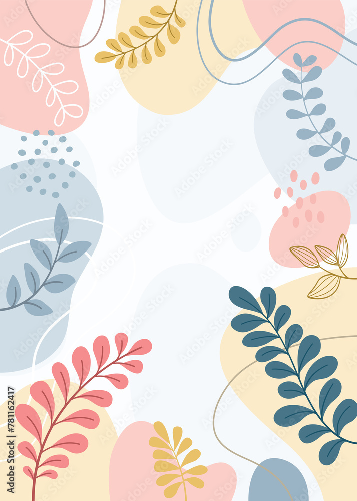  banner frame background . Colorful poster background. art print for beauty, fashion and natural products,wellness, wedding and event.