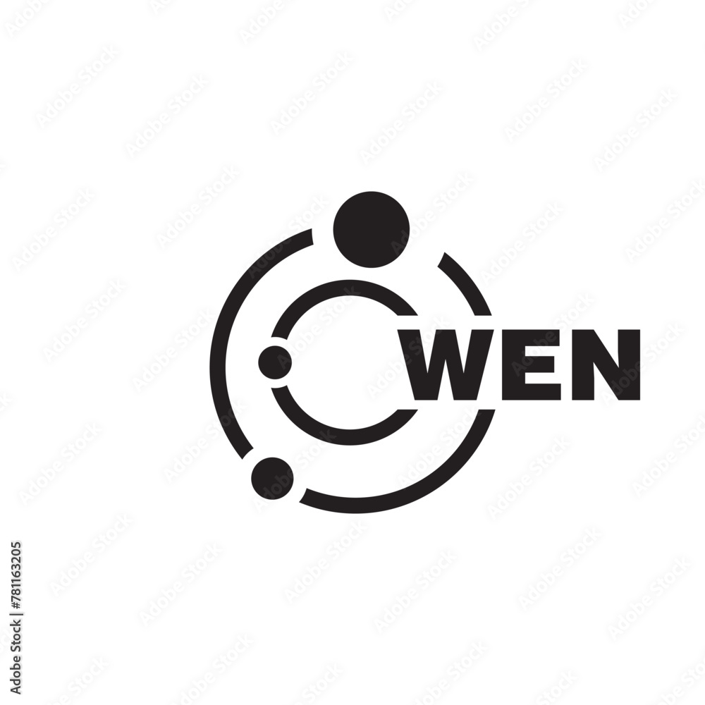 WEN letter logo design on white background. WEN logo. WEN creative initials letter Monogram logo icon concept. WEN letter design WEN letter logo design on white background. WEN logo. WEN creative initials letter Monogram logo icon concept. WEN letter design