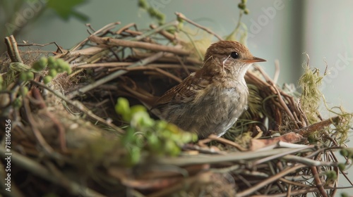 Wallpaper Mural Nestled sparrow: a moment of calm Torontodigital.ca