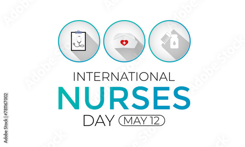 International Nurses Day social media post banner design. Thanks Doctor and Nurses For Saving Our Lives different diseases. vector illustration design. May 12.