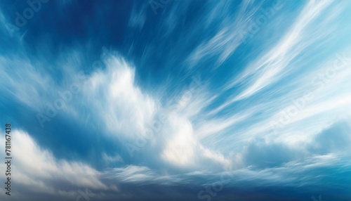 blue sky and clouds background with lots of copy space © Sawyer