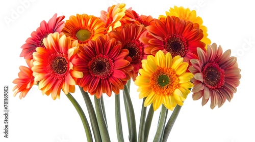 Vibrant Bouquet of Gerbera Daisies  Colorful Fresh Flowers Arrangement. Perfect for Greetings  Celebrations  or Home Decor. AI
