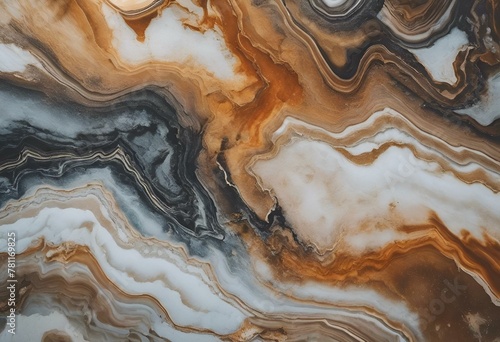 AI-generated illustration of an orange and white marble pattern