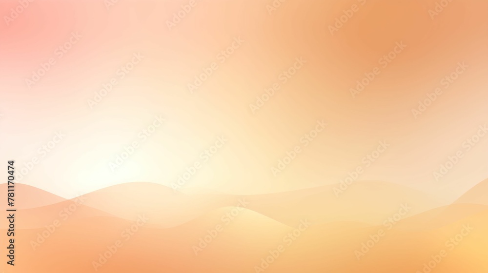 Abstract Orange Wavy Background, Warm Tones, Modern Design with Copy Space