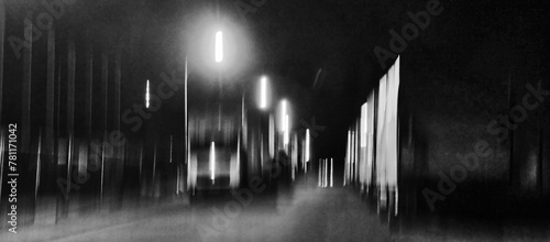 Lastwagen, nachts photo
