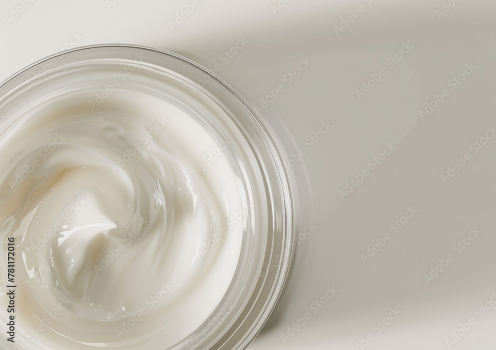 AI generated illustration of white luxurious facial cream in a glass jar mockup AI generated illustration of white luxurious facial cream in a glass jar mockup