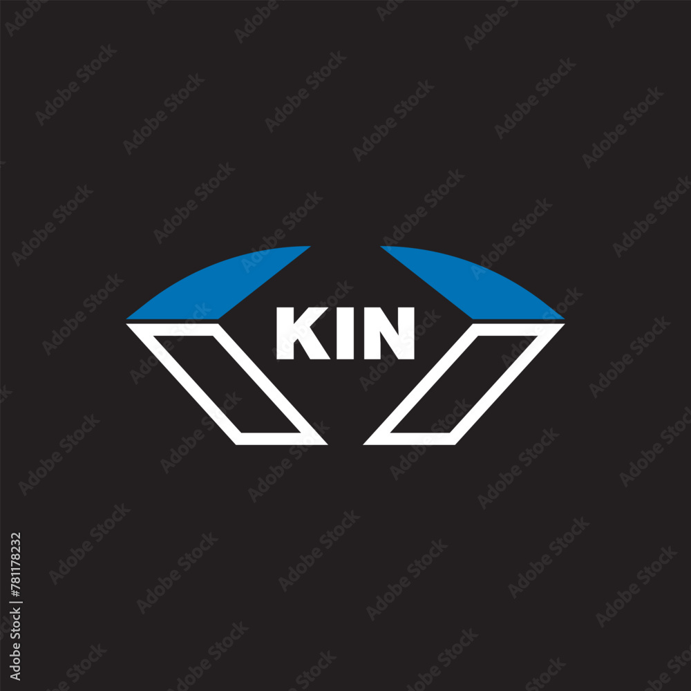 KIN letter logo design on white background. KIN logo. KIN creative initials letter Monogram logo icon concept. KIN letter design KIN letter logo design on white background. KIN logo. KIN creative initials letter Monogram logo icon concept. KIN letter design
