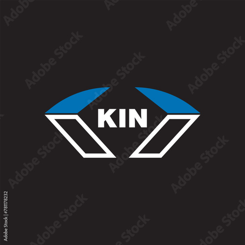 KIN letter logo design on white background. KIN logo. KIN creative initials letter Monogram logo icon concept. KIN letter design
