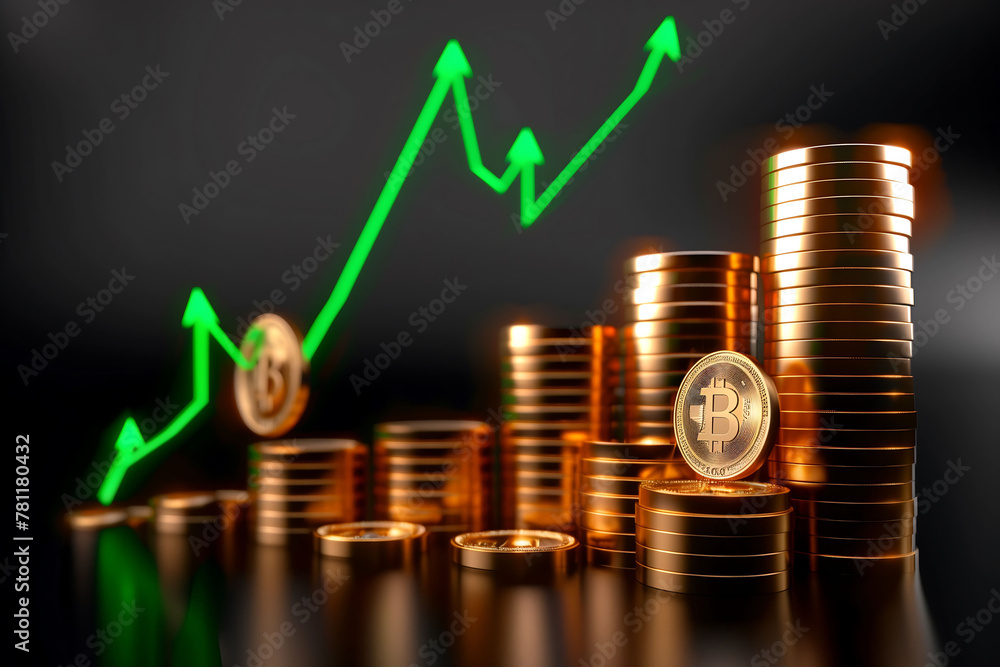 Bitcoin's Bull Market: Coins and Upward Trend Chart Bitcoin's Bull Market: Coins and Upward Trend Chart