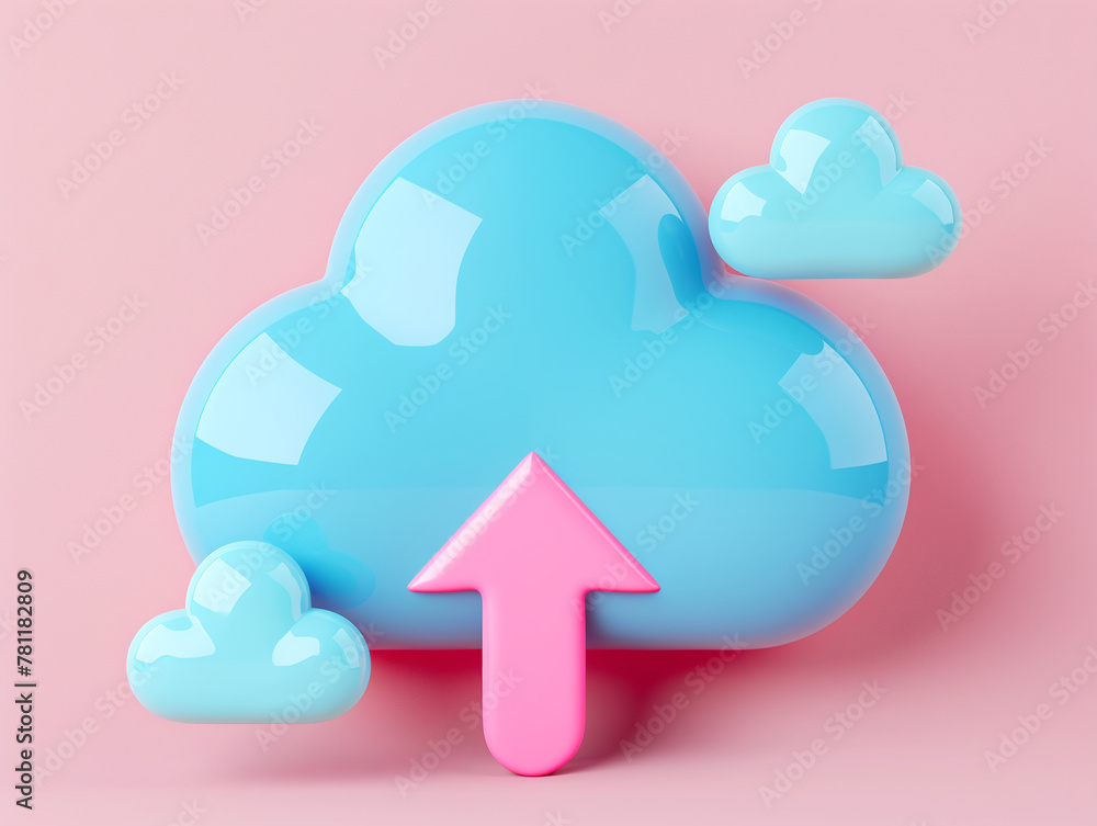 Cloud upload, data storage, database, cloud computing concept. Cloud upload, data storage, database, cloud computing concept.