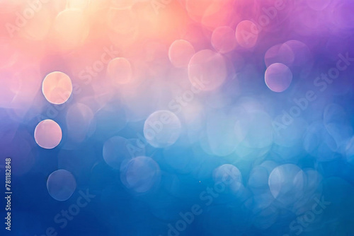 Abstract blur bokeh banner background. Light blue, purple,orange, pink bokeh colors background